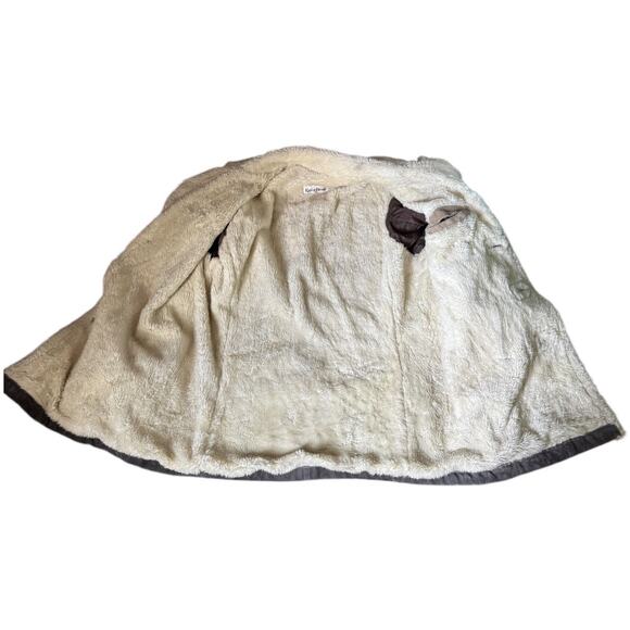 Vintage Sheepskin Shearling Coat in Gray and cream 3 button closing Kentfield XL - Picture 12 of 17